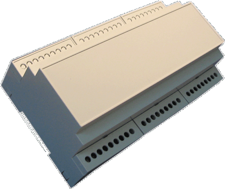 The 9 module DIN Rail enclodure (Click here to see an enlarged version)